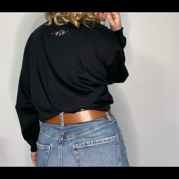 Vintage Embroidered Floral Sweater - Medium - Picture 2 of 6